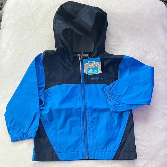 Columbia Two-Tone Blue Hooded Jacket boy’s 3T - Picture 1 of 6